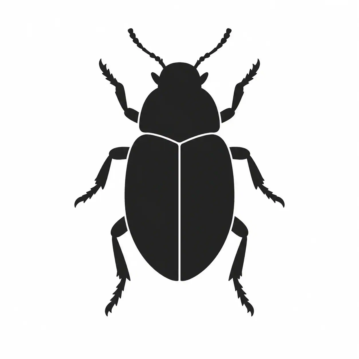 Black beetle silhouette, suitable for Pest Control New York City or Exterminator branding needs.