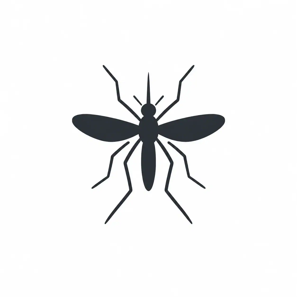 A simple black mosquito silhouette, ideal for pest control branding or educational use in New York City.